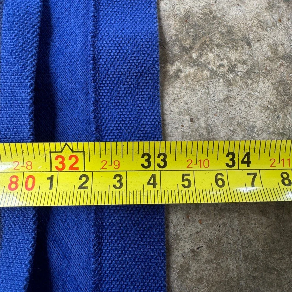 Vintage 90s Polo Ralph Lauren Striped Polo Shirt Rare Blue 2XB (d8)